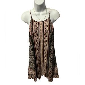 Hint of Mint Boho Print Summer Dress | Sleeveless Flowy Style | Women’s Size XL